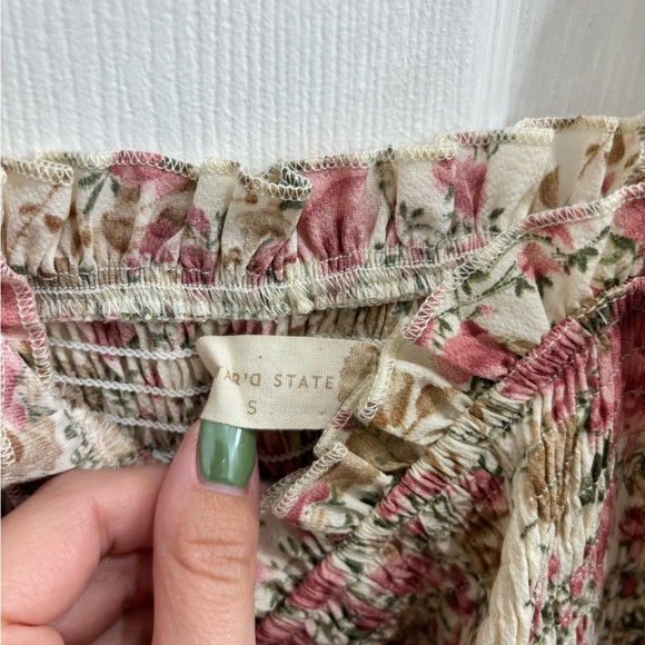 Altar’d State Floral Tiered Maxi Dress with Lace Trim - Picture 5 of 7